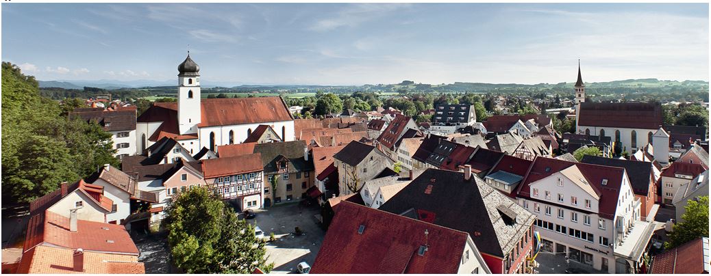 Stadt Leutkirch im Allgäu von oben