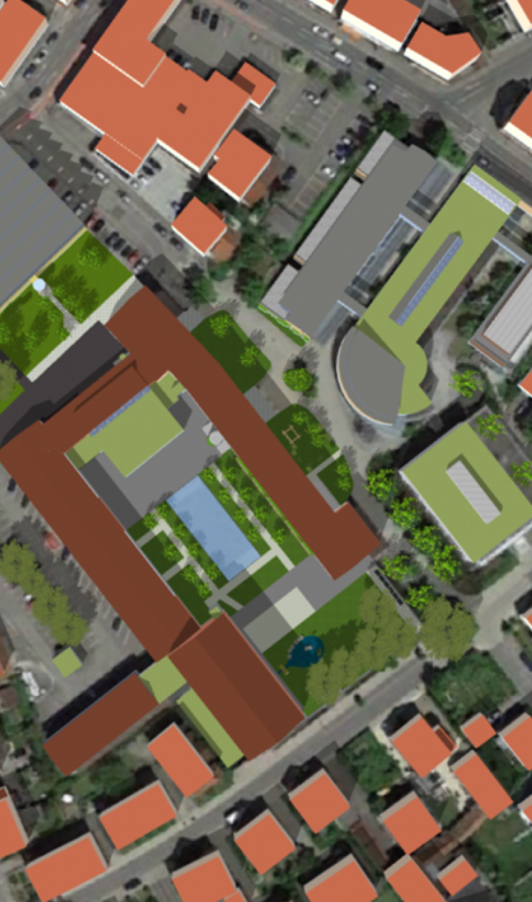 Visualisierung Hochschule Biberach von oben
